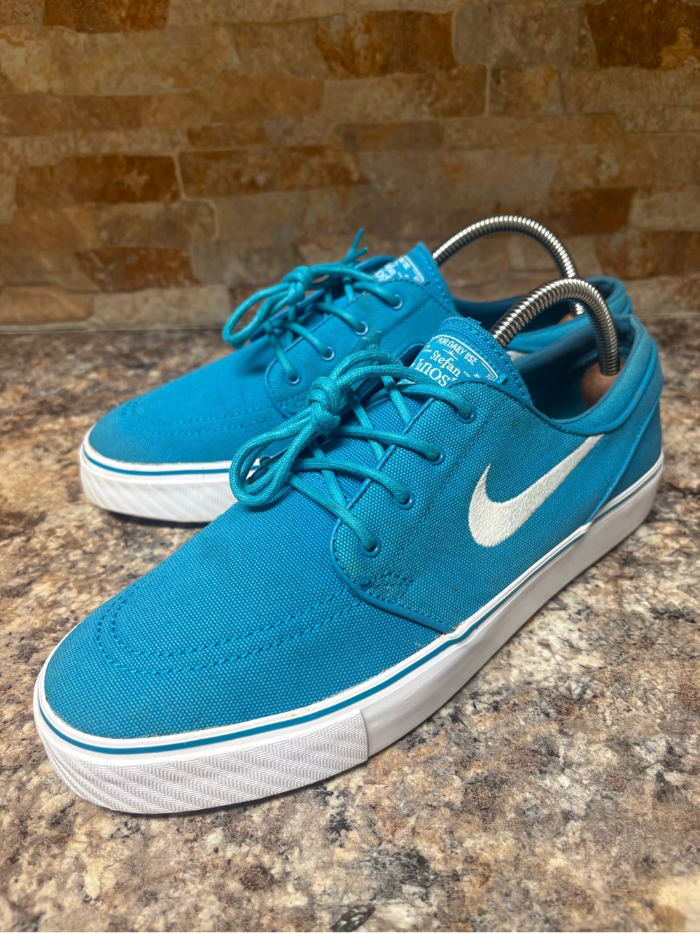 NIKE SB ZOOM STEFAN JANOSKI NEO TURQUOISE / WHITE 333824 410 Size 9.5
